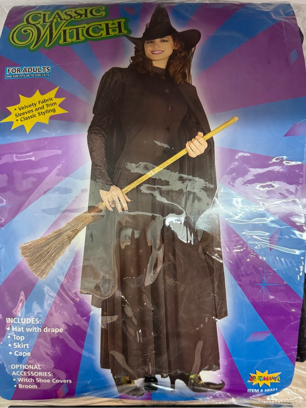 Adult Witch Costume Size L-XL